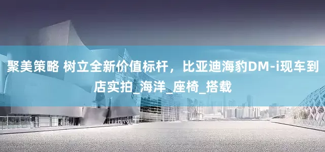 聚美策略 树立全新价值标杆，比亚迪海豹DM-i现车到店实拍_海洋_座椅_搭载