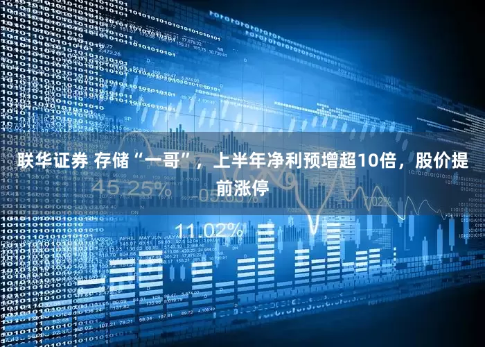 联华证券 存储“一哥”，上半年净利预增超10倍，股价提前涨停